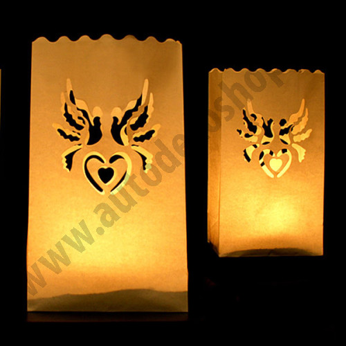 Dekorativní svítilny - papírové lucerny 15 x 27 x 9 cm (10 ks / bal)
