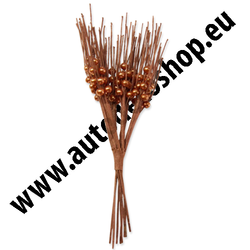 Přízdoba - větvička s perličkou 12cm (2ks/bal)