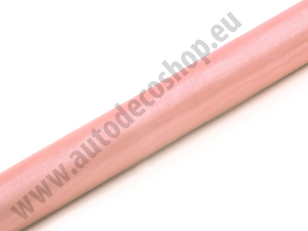 Organzový pás 36 cm - pudrově růžová ( 9 m / rol )