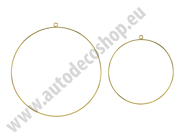Kovové dekorační obruče - zlaté (2 ks/bal)