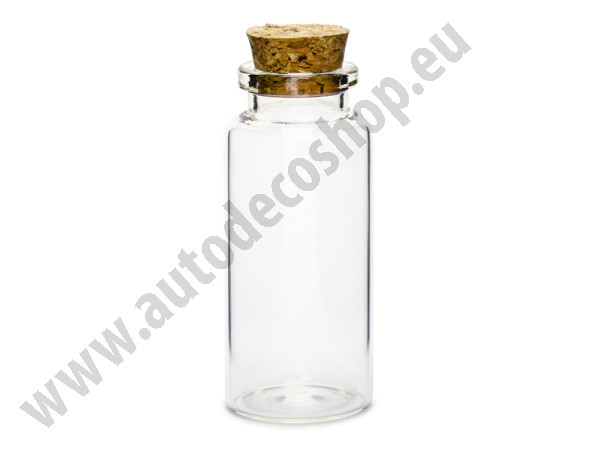 Dekorační lahvičky s korkovou zátkou, 7,5cm (12ks)