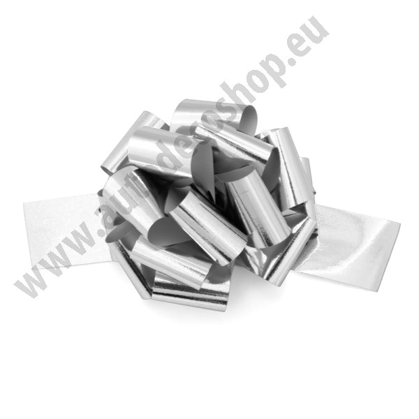 Stahovací kokarda Pom Pom 5/150 METAL - stříbrná ( 1 ks )