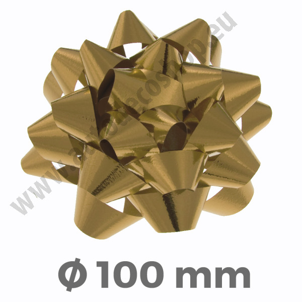 Nalepovací rozety Star 15/ 26 METAL - středně zlatá Ø100 mm (12 ks/bal)