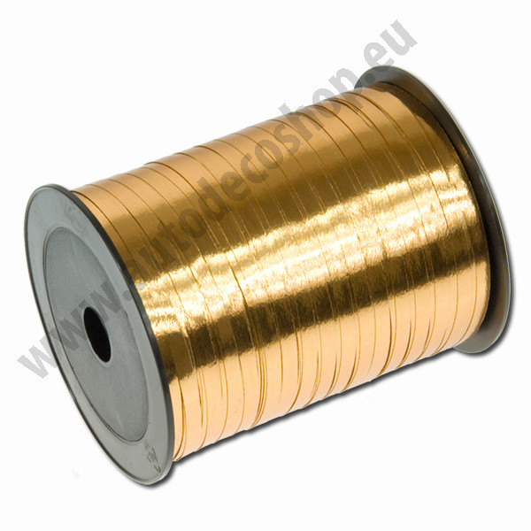 Vázací metalické stuhy - bronzová zlatá