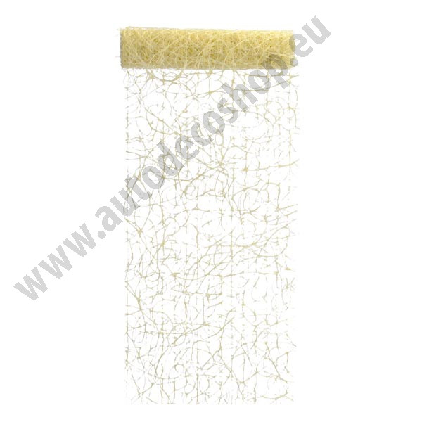 Vlizelinový aranžerský pás sisalový, 30 cm - krémová (5 m/rol)