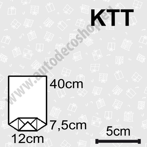 Dárkové sáčky KTT 12x7,5x40cm  - malé dárečky (25 ks/bal) 