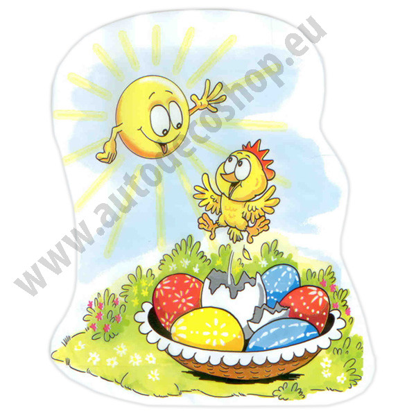 Velikonoční sáčky PP 18 x 40 cm - Sluníčko a kraslice (100 ks/bal)