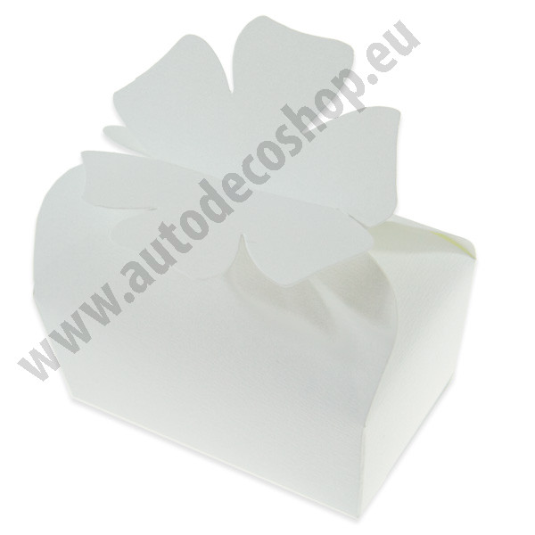 Svatební krabička na koláčky 'KRUMLOV' - bílá (80x50x40mm , 10ks/bal)