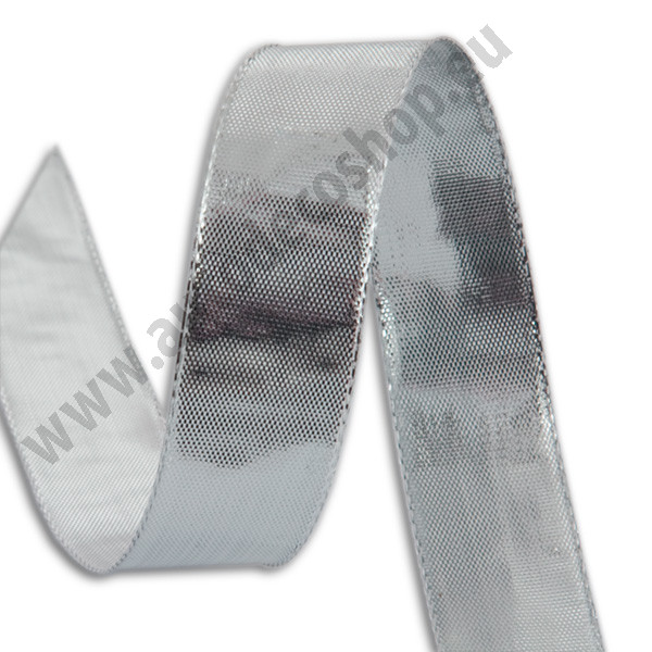 Lámová stříbrná stuha Lamato - 25 mm (25 m/rol)