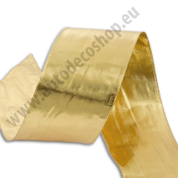 Lámová zlatá stuha Lamato - 60mm (25m/rol)