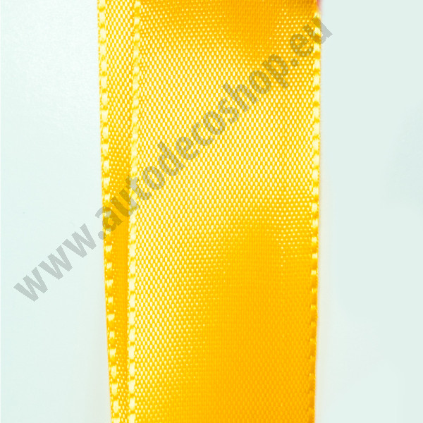 Taftová stuha - tmavá žlutá (25 mm, 50 m/rol)