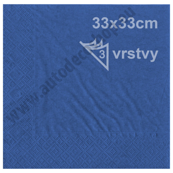 Svatební ubrousky 33x33cm - tmavě modrá  (20ks/bal)