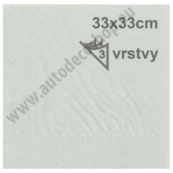Papírové ubrousky 33 x 33 cm HARMONY - šedá (20 ks/bal) 