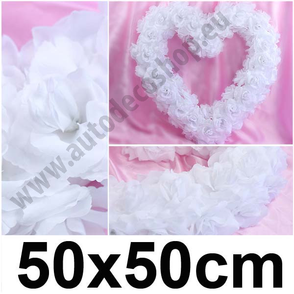 Svatební dekorace SRDCE 50x50 cm - bílá (1ks)