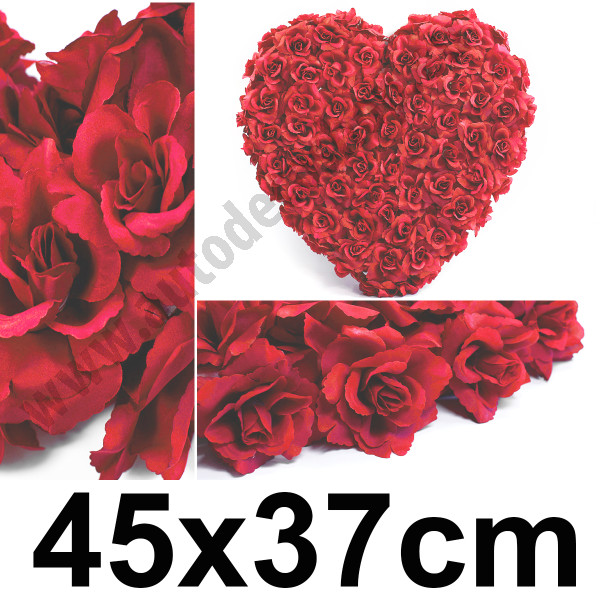 Svatební dekorace  SRDCE 45x37cm - červená (1ks/bal)