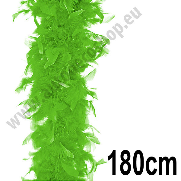 Péřové dekorační boa 180cm - světle zelená (1 ks)