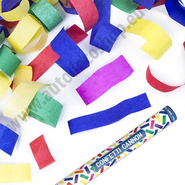 Nejlevnější vystřelovací konfety 60 cm - barevné konfety ( 1 ks )