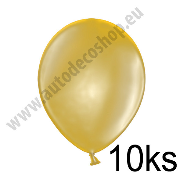 Balonek METALIK -  Ø25 cm - zlatá (10 ks/bal)