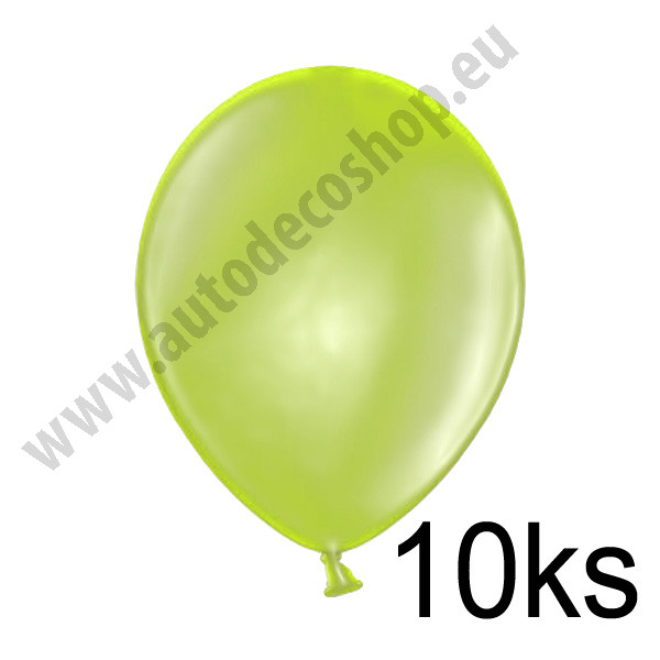 Balonek METALIK -  Ø25 cm - světle zelená (10 ks/bal)
