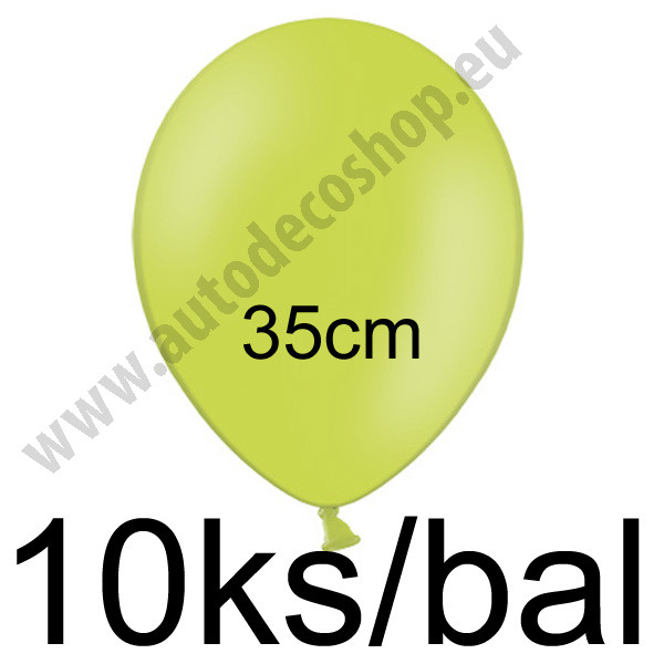 Balonek pastelový - Ø35 cm - světle zelená (10 ks/bal)