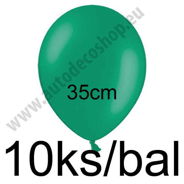 Balonek pastelový - Ø35 cm - zelená (10 ks/bal)