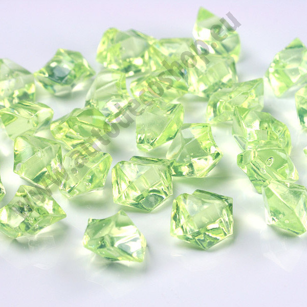 Dekorační krystaly - světle zelená (50ks/bal)