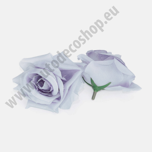 Umělá růže textilní  Ø8 cm - šedá (10 ks/bal)
