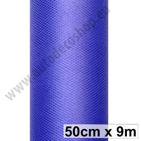Svatební a aranžerský tyl 50 cm - tmavá modrá (9 m/rol)