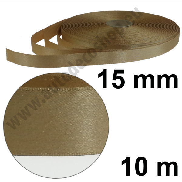 Zlatá stuha s lurexem, 15 mm - zlatá (10 m/rol)