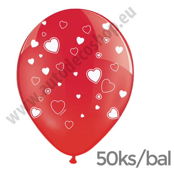 Balonky SRDÍČKA - Ø 30 cm ( 50 ks/bal )
