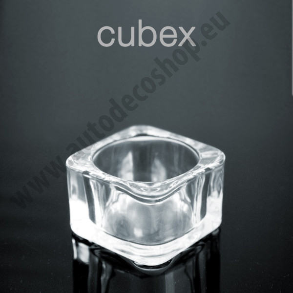 Kalíšek na čajovou svíčku CUBEX (1 ks)