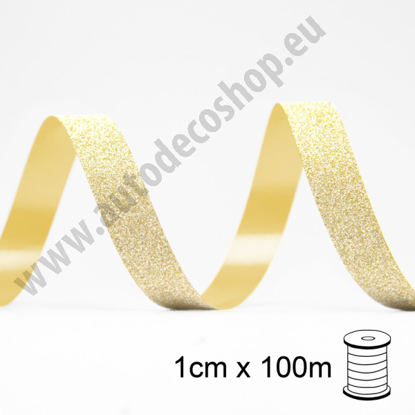 Stuha KABARET -  spule 10 mm / 100 m  -  zlatá (1 ks)