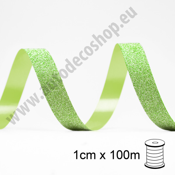 Stuha KABARET -  spule 10 mm / 100 m  -  zelená (1 ks)