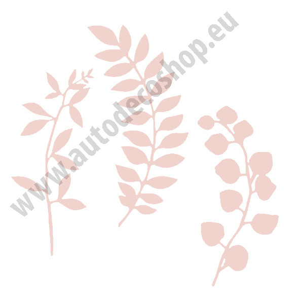 Dekorační větvičky - pudrově růžová ( 9 ks / bal )