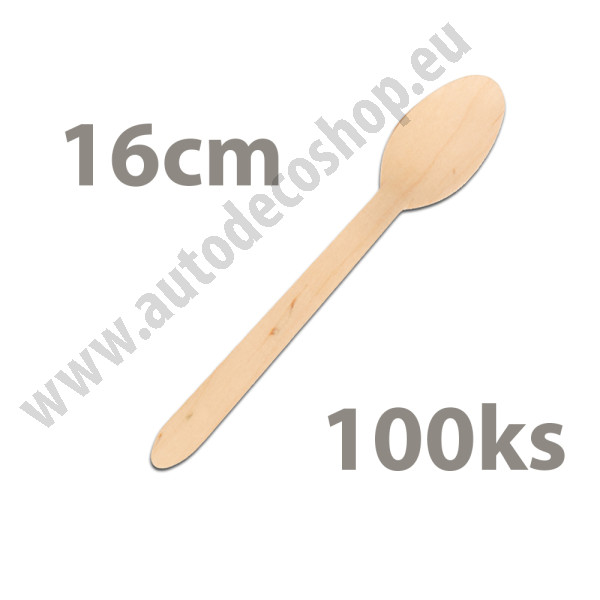 Lžíce ze dřeva 16 cm (100 ks/bal)