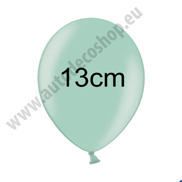 Balonek METALIK - Ø 13 cm - mintová (1 ks)