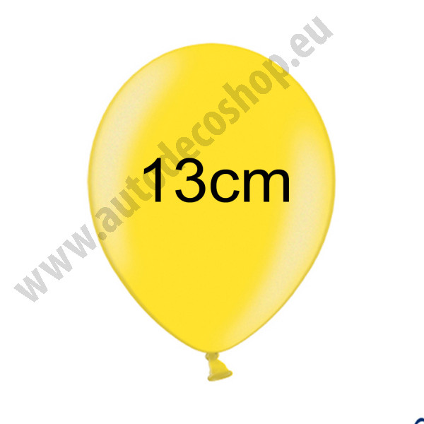Balonek METALIK - Ø 13 cm - žlutá (1 ks)