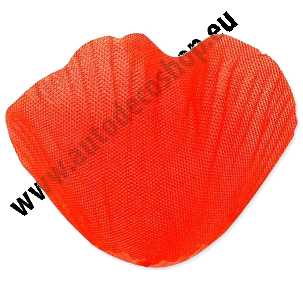 Textilní okvětní plátky růží 43x46mm - oranžová (100ks/bal)