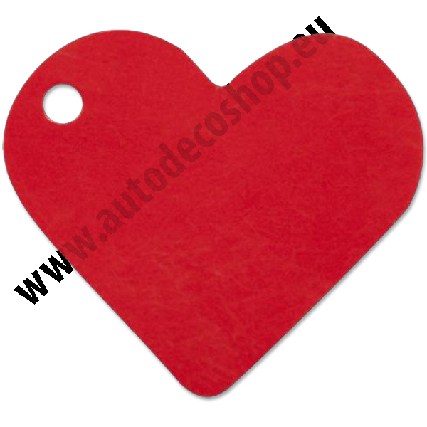Svatební jmenovka 4x4cm - srdce - červená (10ks/bal)