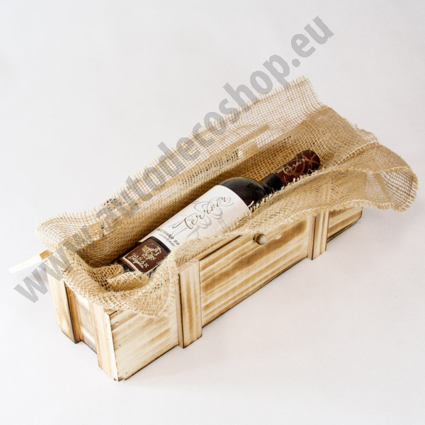Dřevěná truhla na víno 1 x 0,75L (1 ks)