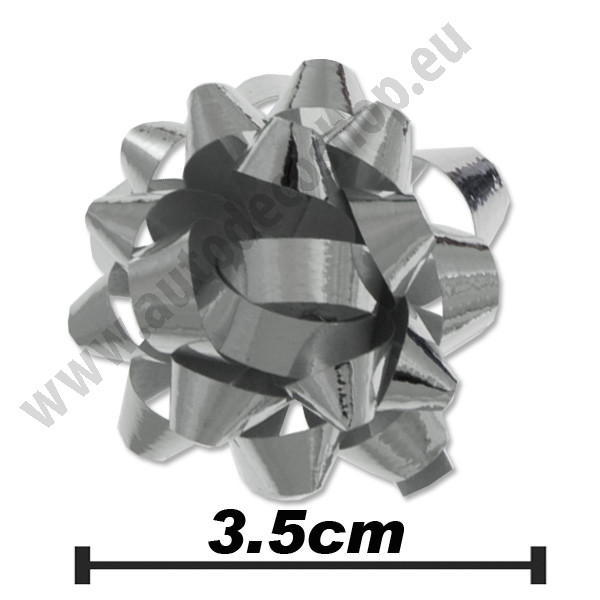 Nalepovací hvězdice STAR 5/ 22 METAL - stříbrná - Ø35 mm (50 ks/bal)