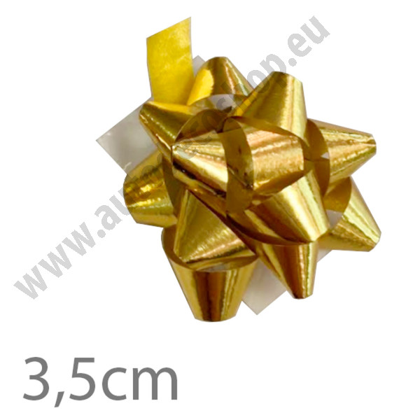Nalepovací hvězdice STAR 7/ 13 METAL - středně zlatá - Ø35 mm (50 ks/bal)