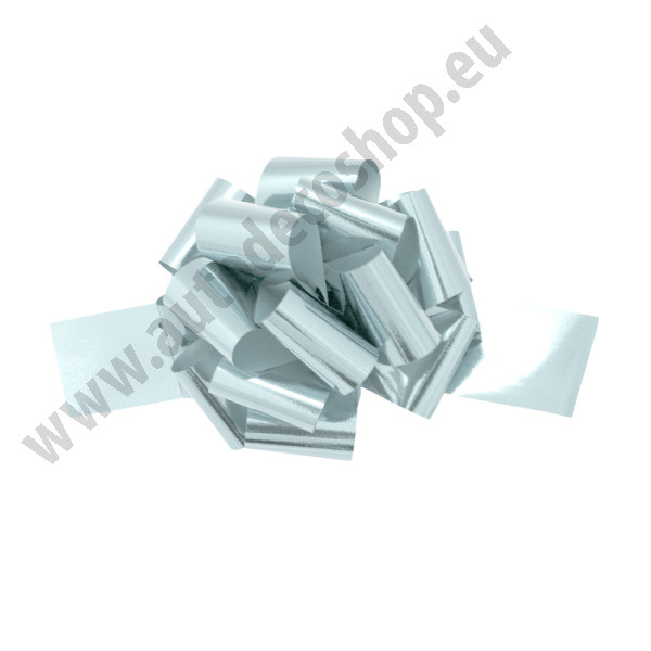 Stahovací kokarda Pom Pom 3/110 METAL - stříbrná (50 ks/bal)