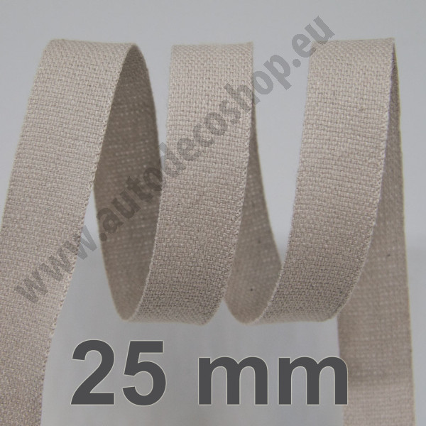 Bavlněná stuha - Cordula 25 mm - šedá 105 (20 m)