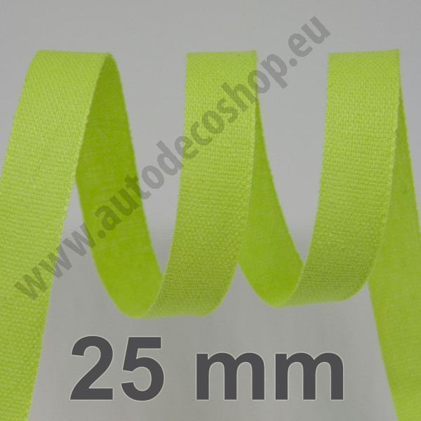 Bavlněná stuha - Cordula 25 mm - světle zelená 104 (20 m)