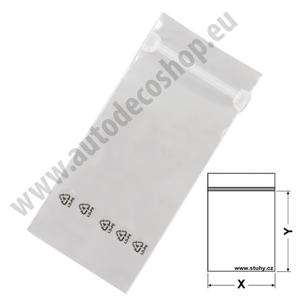 Zipové sáčky 4 x 6 cm, LDPE 40 my (100 ks/bal)