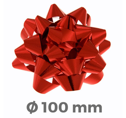 Nalepovací rozety Star 15/ 26 METAL - červená Ø100 mm (12 ks/bal)