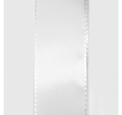 Taftová stuha - bílá (15 mm, 50 m/rol)