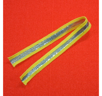 Stuha pletená SILVER WAY- žlutá (8mm, metráž)