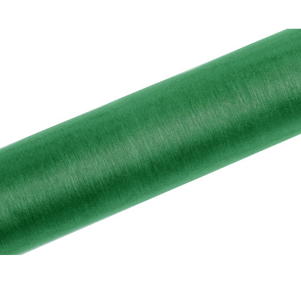 Organzová řezaná stuha 16 cm - zelená ( 9 m / rol )
